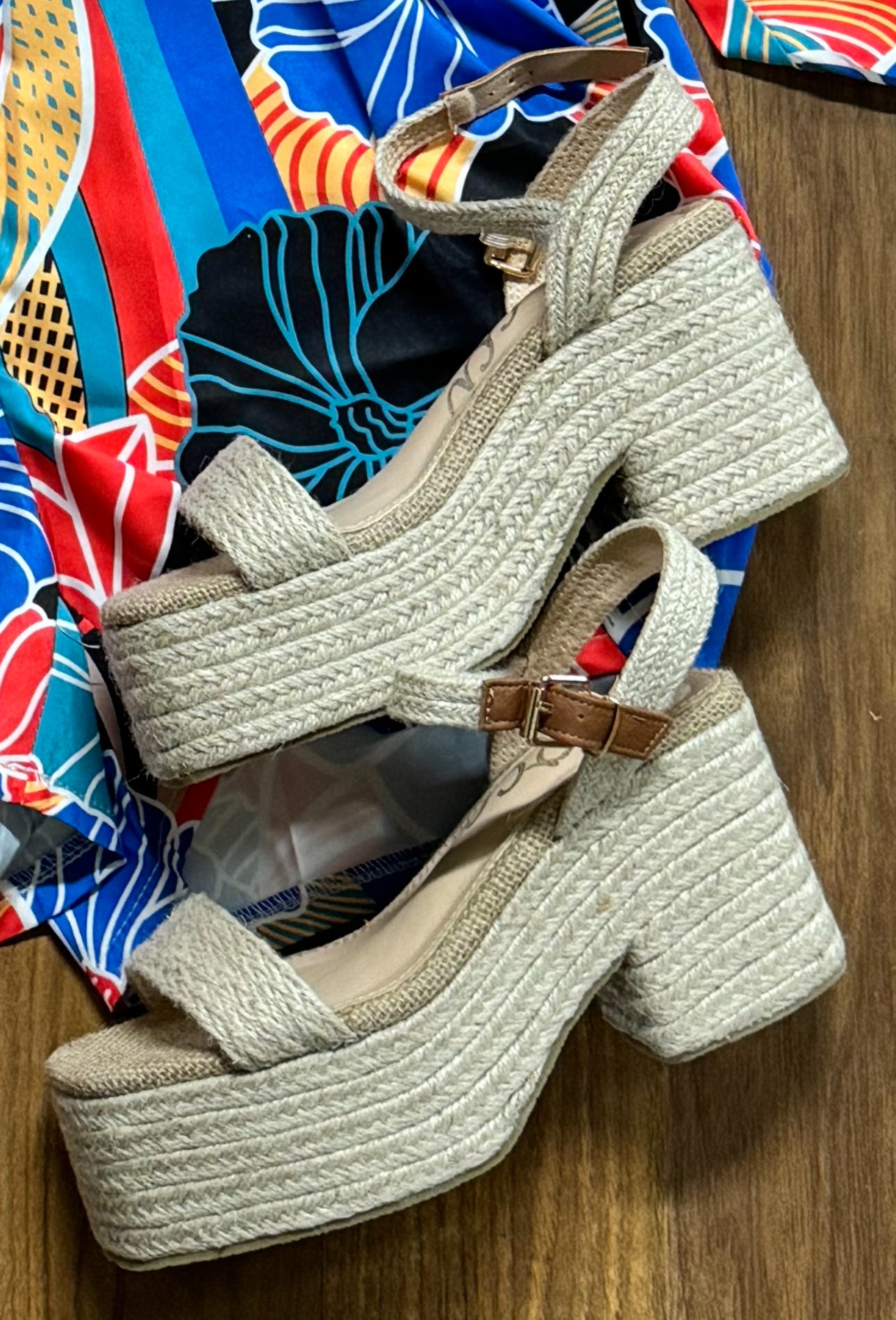 RIMA ESPADRILLES WRAPPED CHUNKY PLATFORM HEELED SANDAL