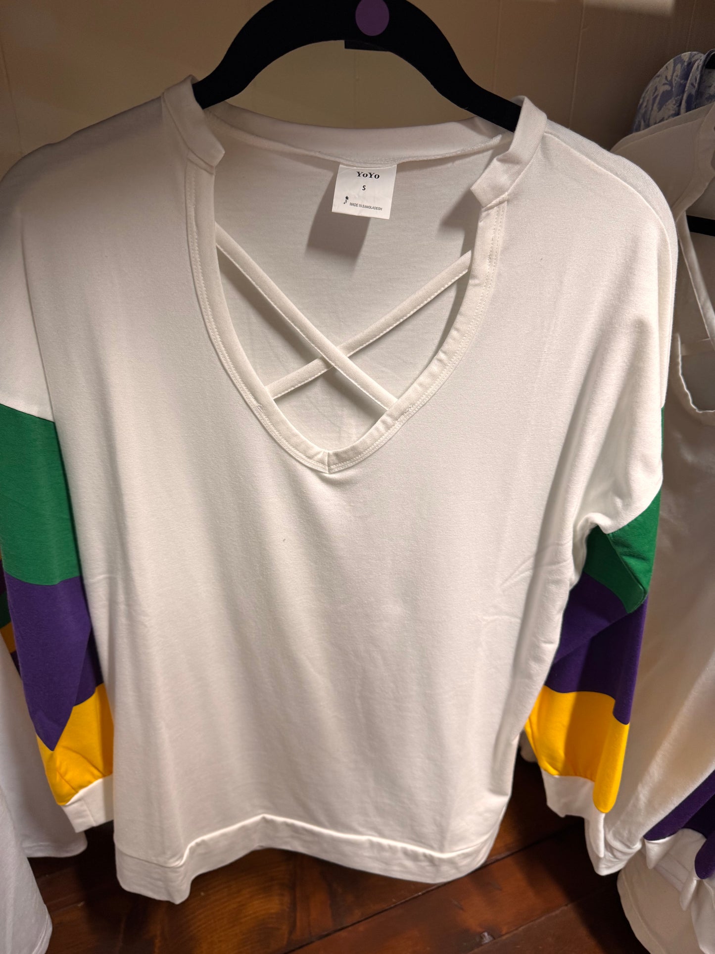 Mardi Gras Stripe Top