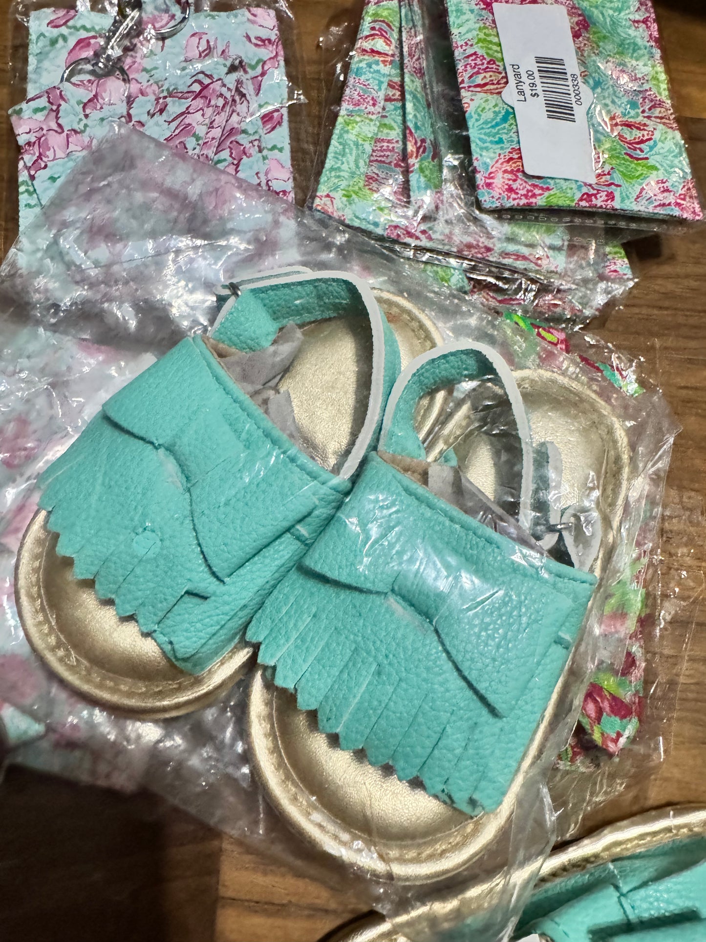 Minty Bow Sandals